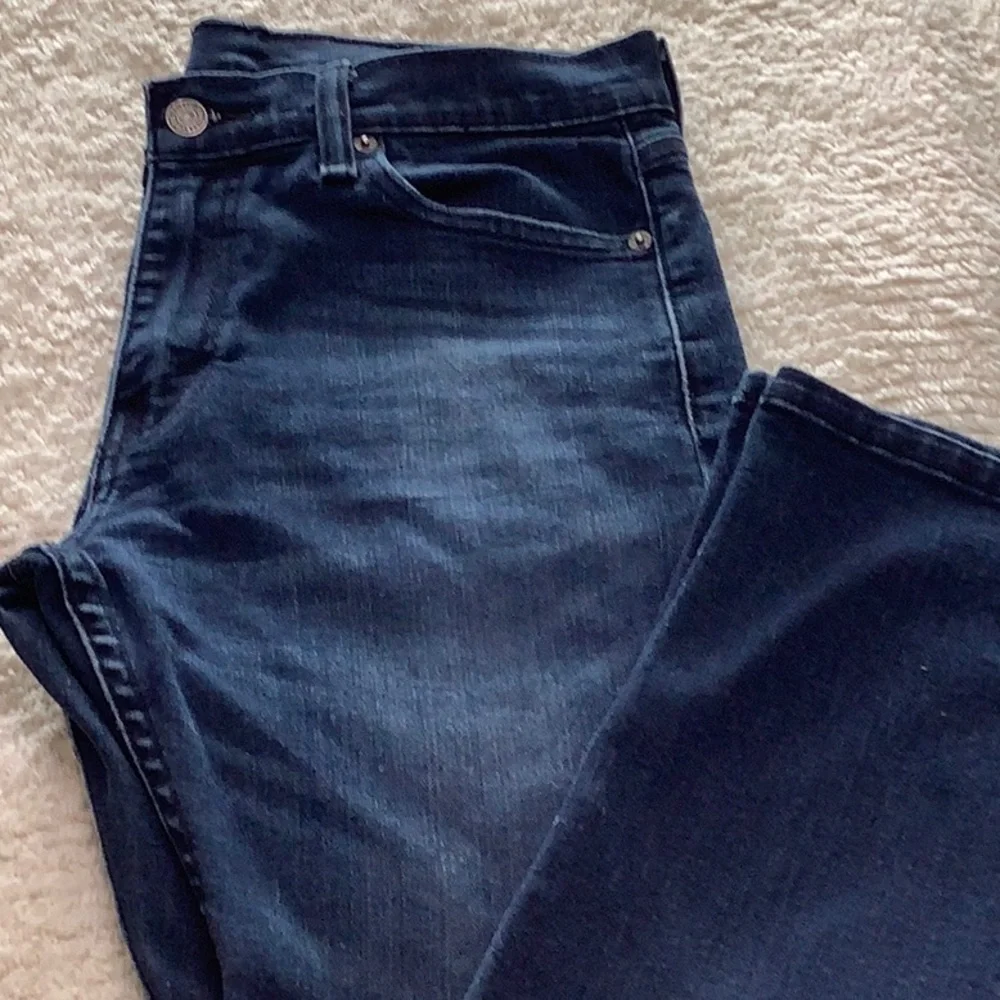 Levi's 513 Dark Blue Slim Straight Jeans - Picture 3 of 4